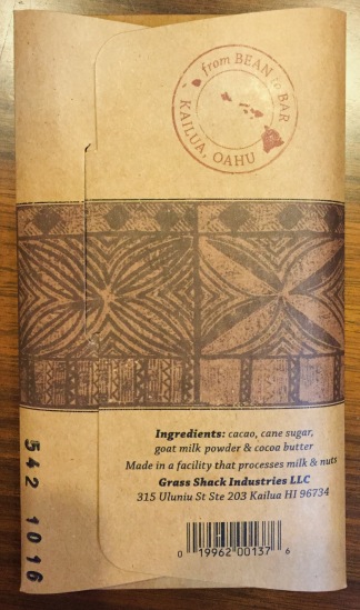 Manoa 69% Goat Milk Chocolate from Hawaii ingredients